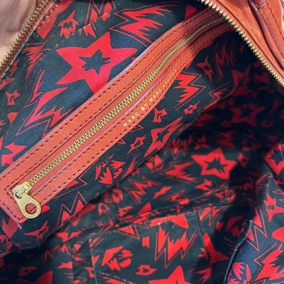 MARC JACOBS Red Leather Shoulder Bag w Strap - Picture 5 of 12